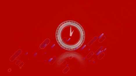 animation of light trails and scope scanning on red background