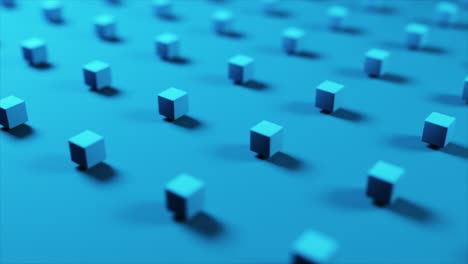 abstract blue cubes pattern