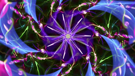 caleidoscopio fractal floral abstracto - ondas de gotas de agua - música en bucle sin interrupciones vj colorido arte de fondo de transmisión artística