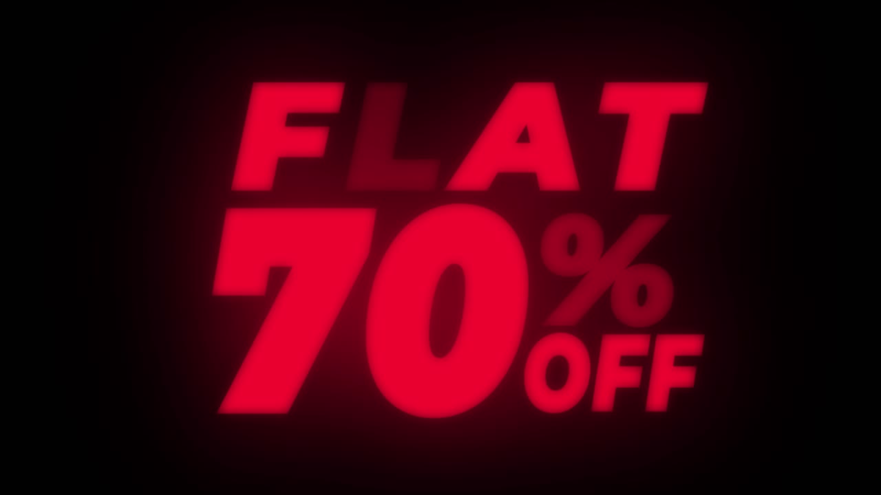 Flat 70% Off Sale Promotion