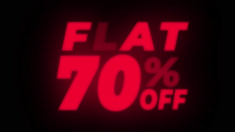 flat 70% off sale promotion