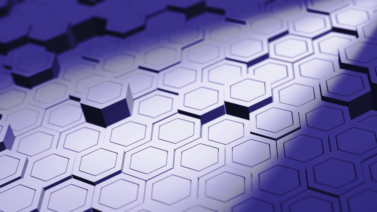 animación hexagonal abstracta patrón multicolor concepto suave de 4k