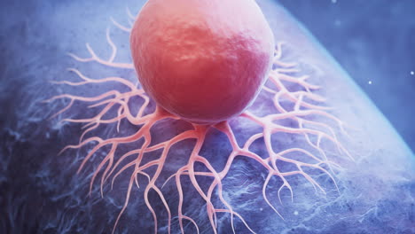 biological cancer cell and disease, 3d rendering.