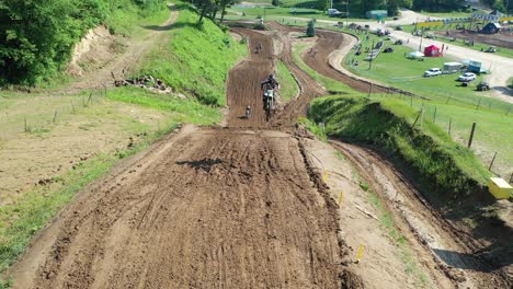 motocross race aerial view