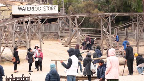 people exploring historical site in ballarat, australia