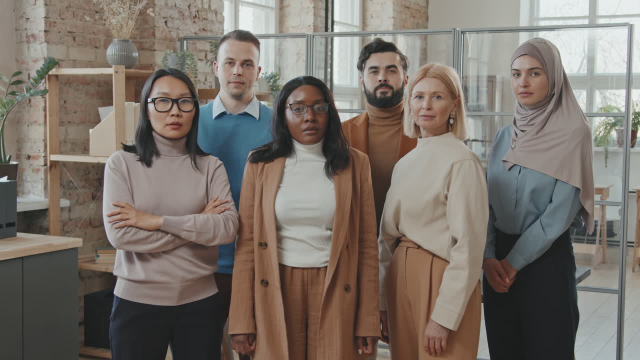 Portrait of Diverse Group of Office Workers