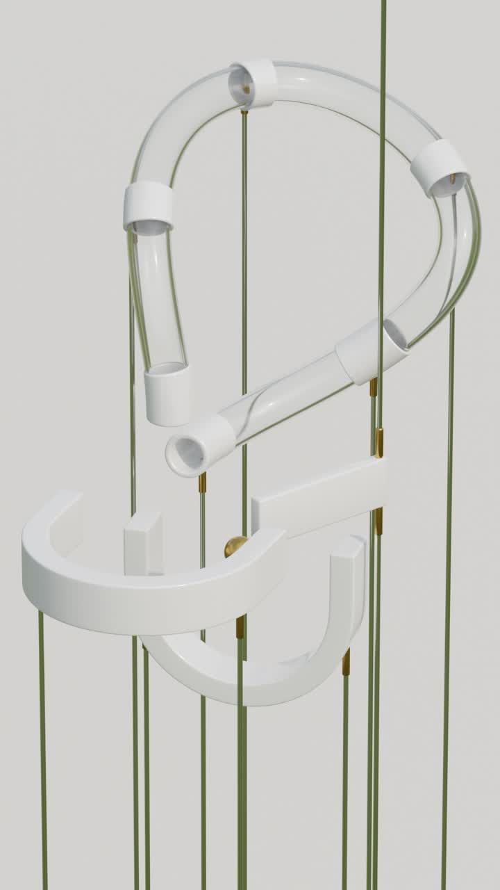 추상적인 기하학적 설계 설치