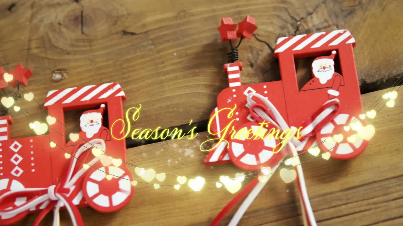 This is a close-up video of a festive christmas message with a green screen