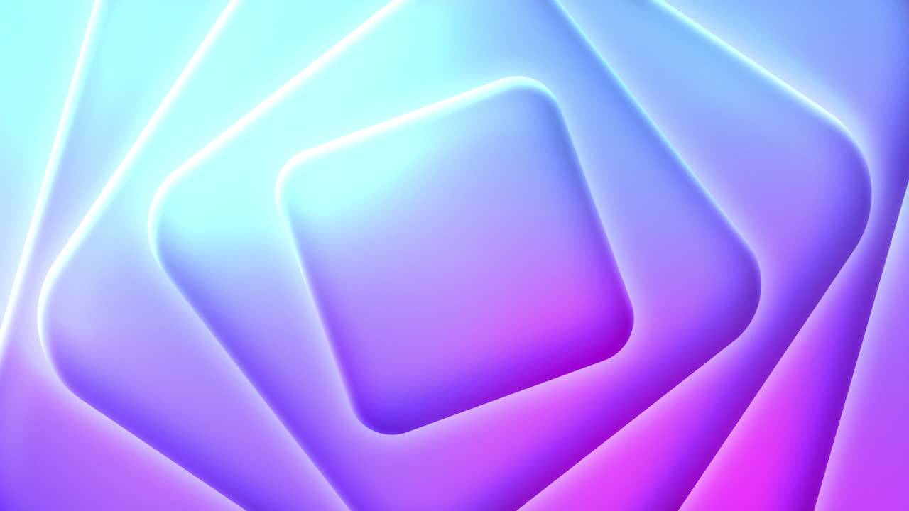 Abstract Neon Squares Tunnel
