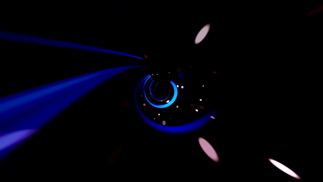 túnel de remolino abstracto en el espacio oscuro, imitación de viaje en el universo, fondo generado por computadora, renderizado en 3d