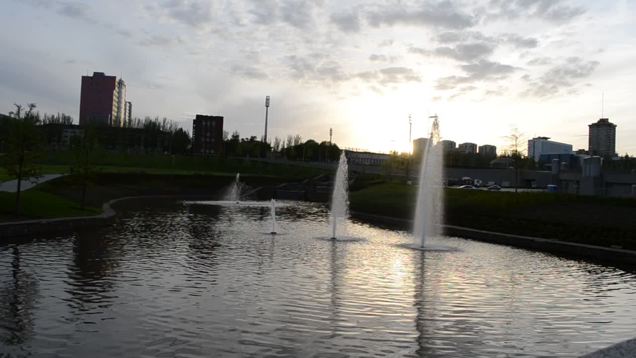 El chorro de agua de una fuente