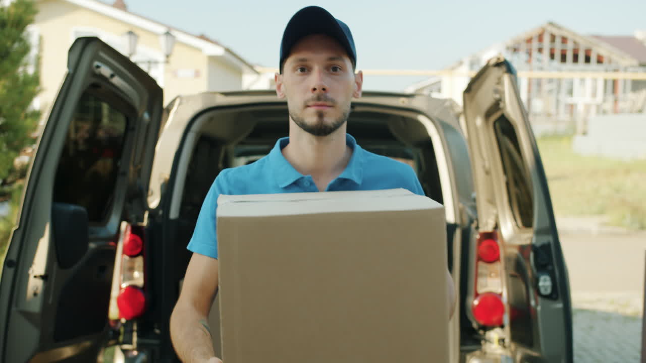 Delivery Person at a Home
