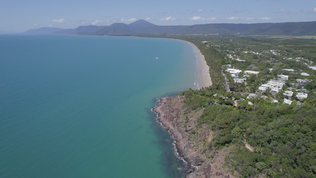 Hotels On The Tropical Shore Of Four Mile Beach In Port Douglas, Queensland, Australia