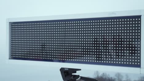 digital display in snowy landscape