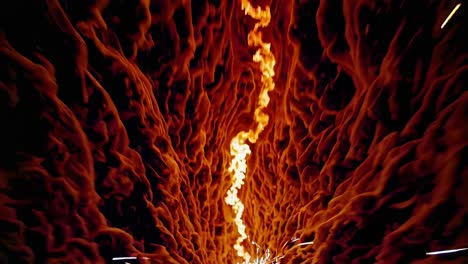 abstract fire tunnel with sparks