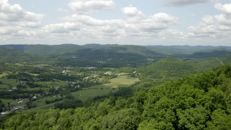 tennessee mountain range overlooking town