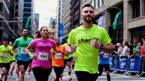charity marathon in the city