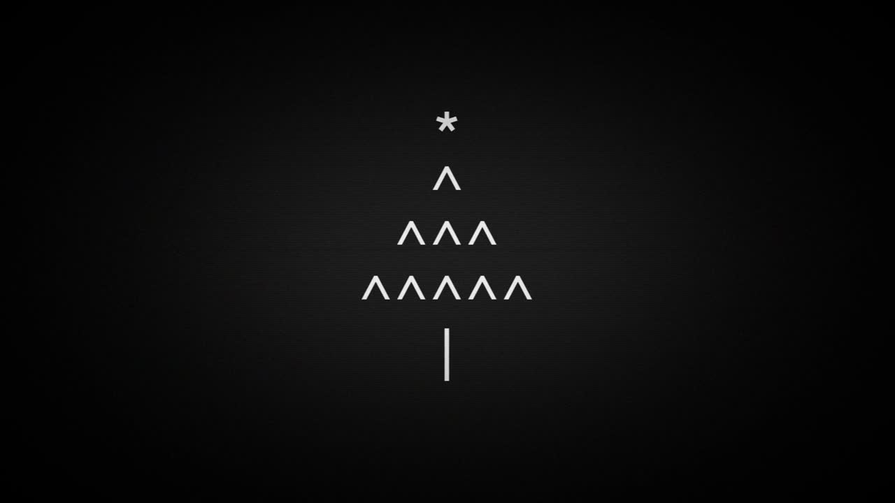 símbolos de texto de feliz navidad en la pantalla de la computadora portátil