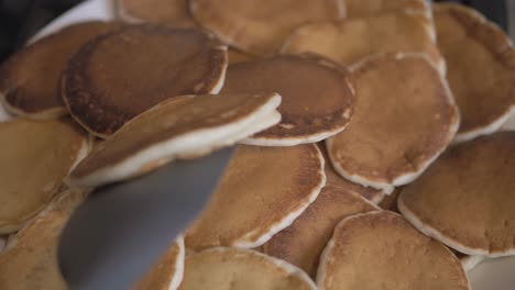 baked american pancakes place on a plate