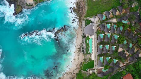 timelapse of beautiful turquoise waves crashing onto a