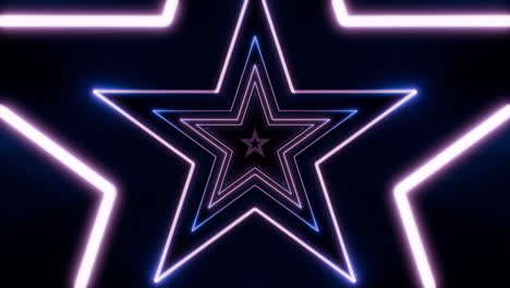 fondo del túnel de estrellas de neón