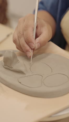 clay sculpture in progress