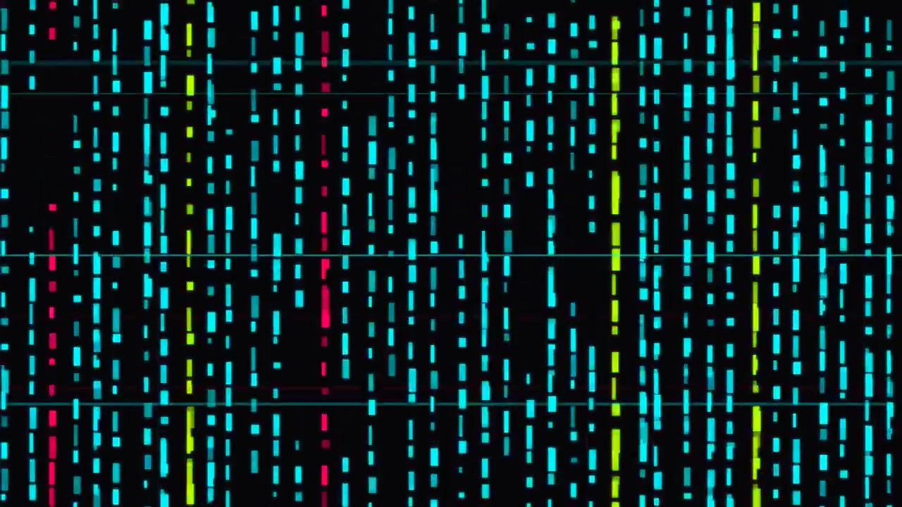 Abstract Digital Data Stream with Vertical Moving Lines