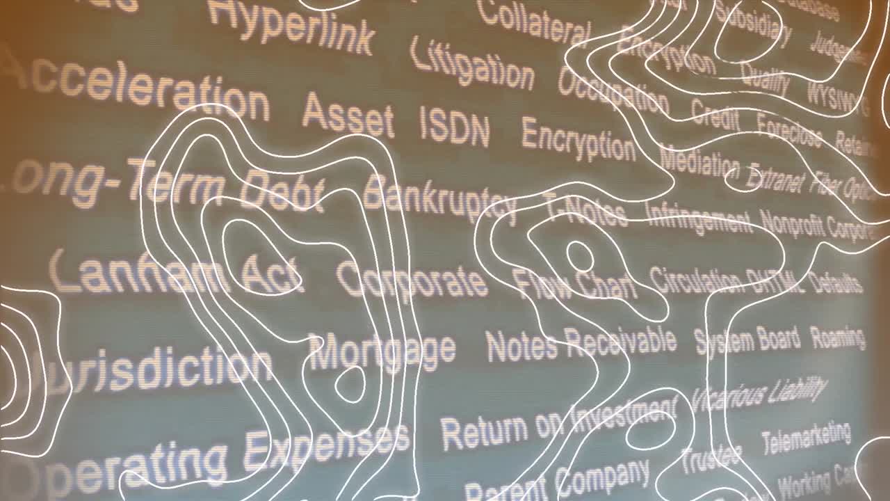 텍스트 위에 움직이는  ⁇  선의 애니메이션