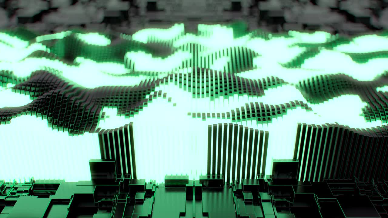 4K Data blocks, blockchain concept.
