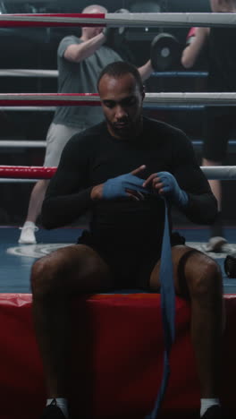 sesión de entrenamiento de boxeo