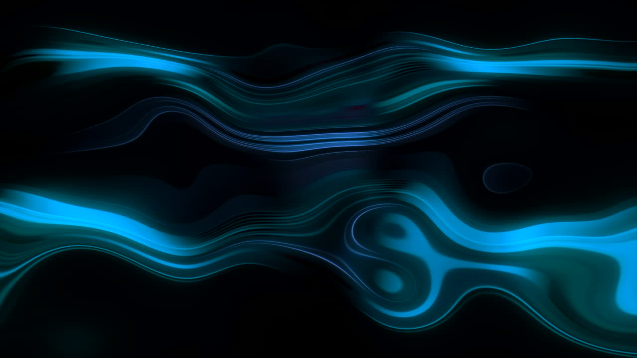 Abstract Blue Liquid Waves
