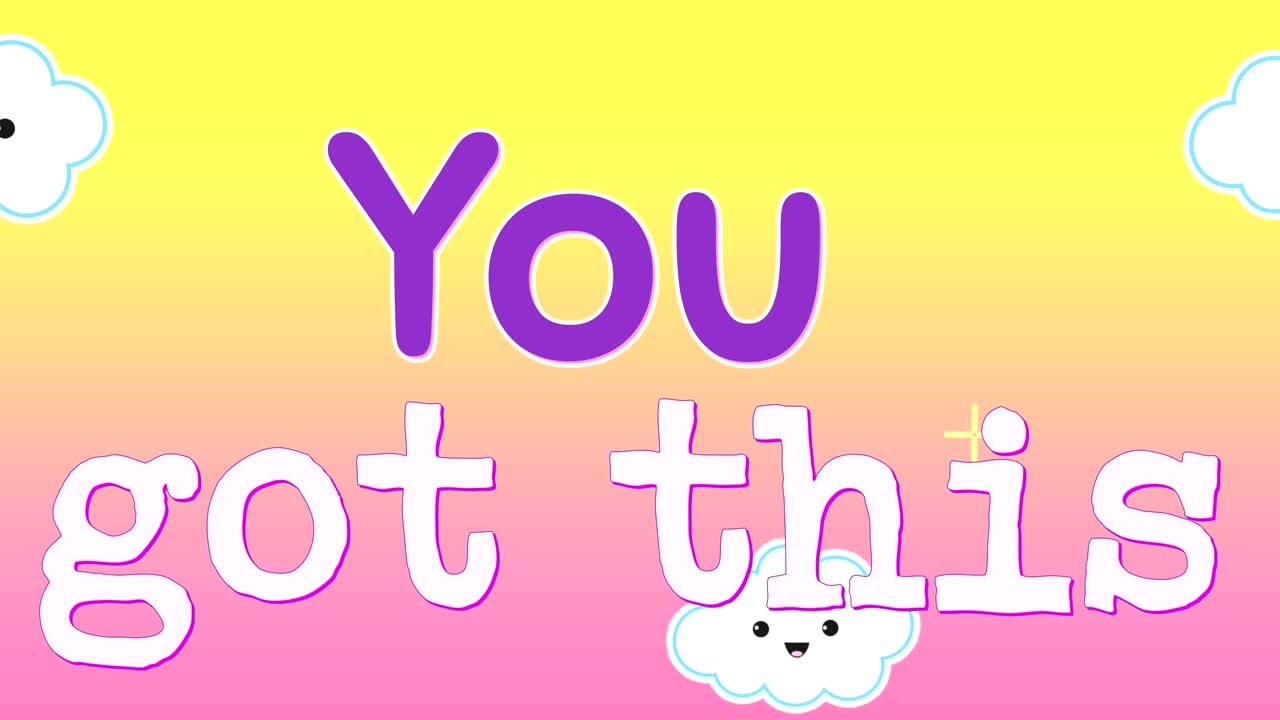 단어의 애니메이션 당신은이 4k를 얻었습니다