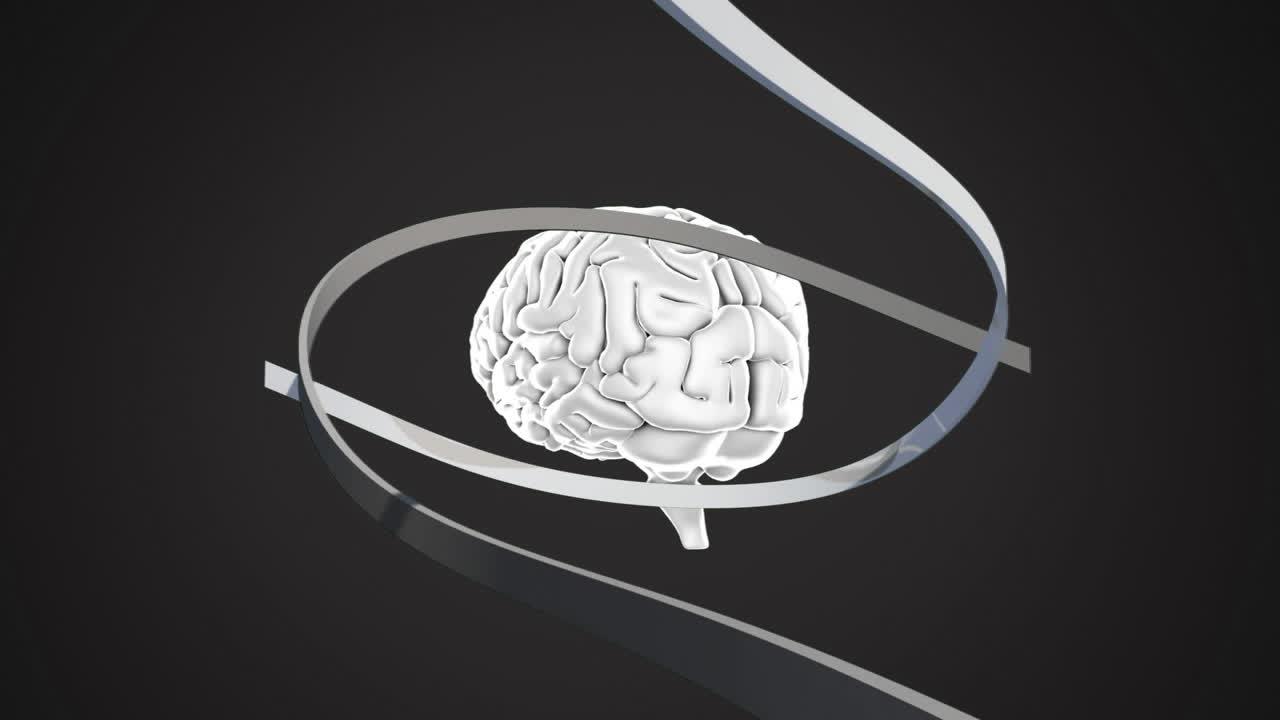 Digital brain with ribbons