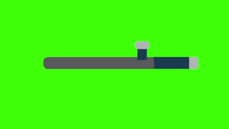 pantalla verde, icono de infracción de seguridad, bastón de policía
