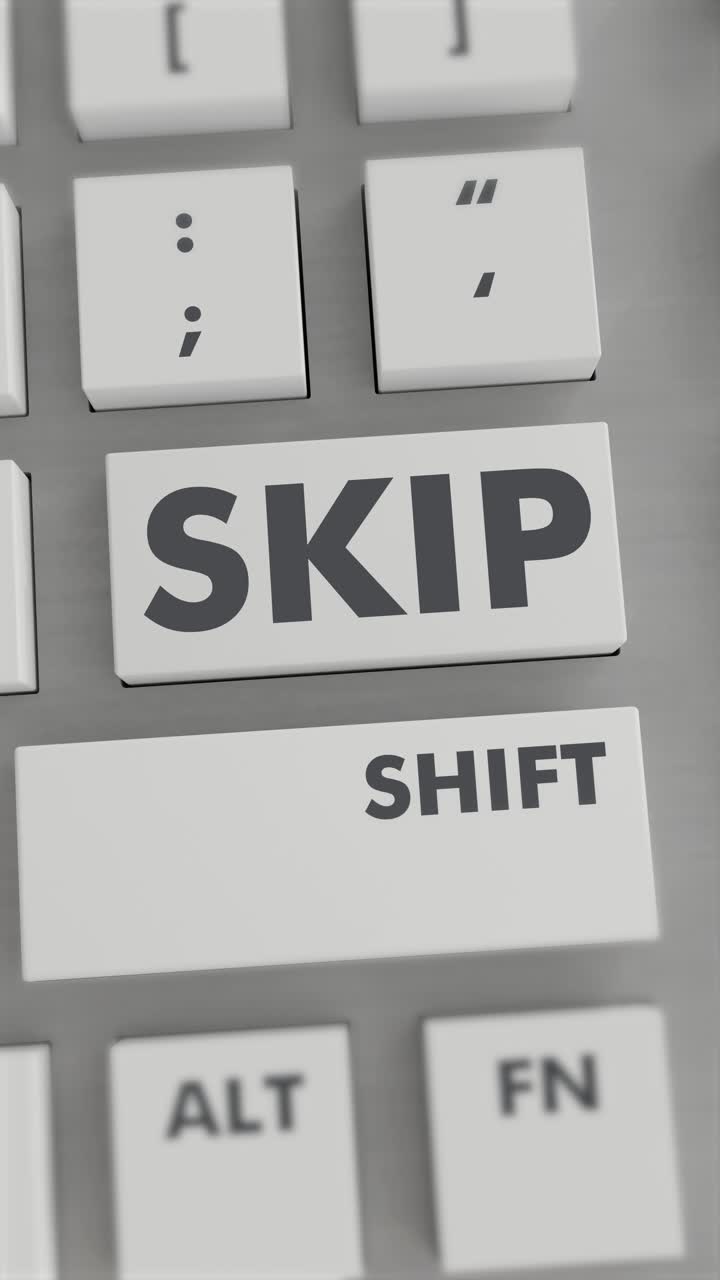 SKIP BUTTON PRESSING ON KEYBOARD Vertical Video