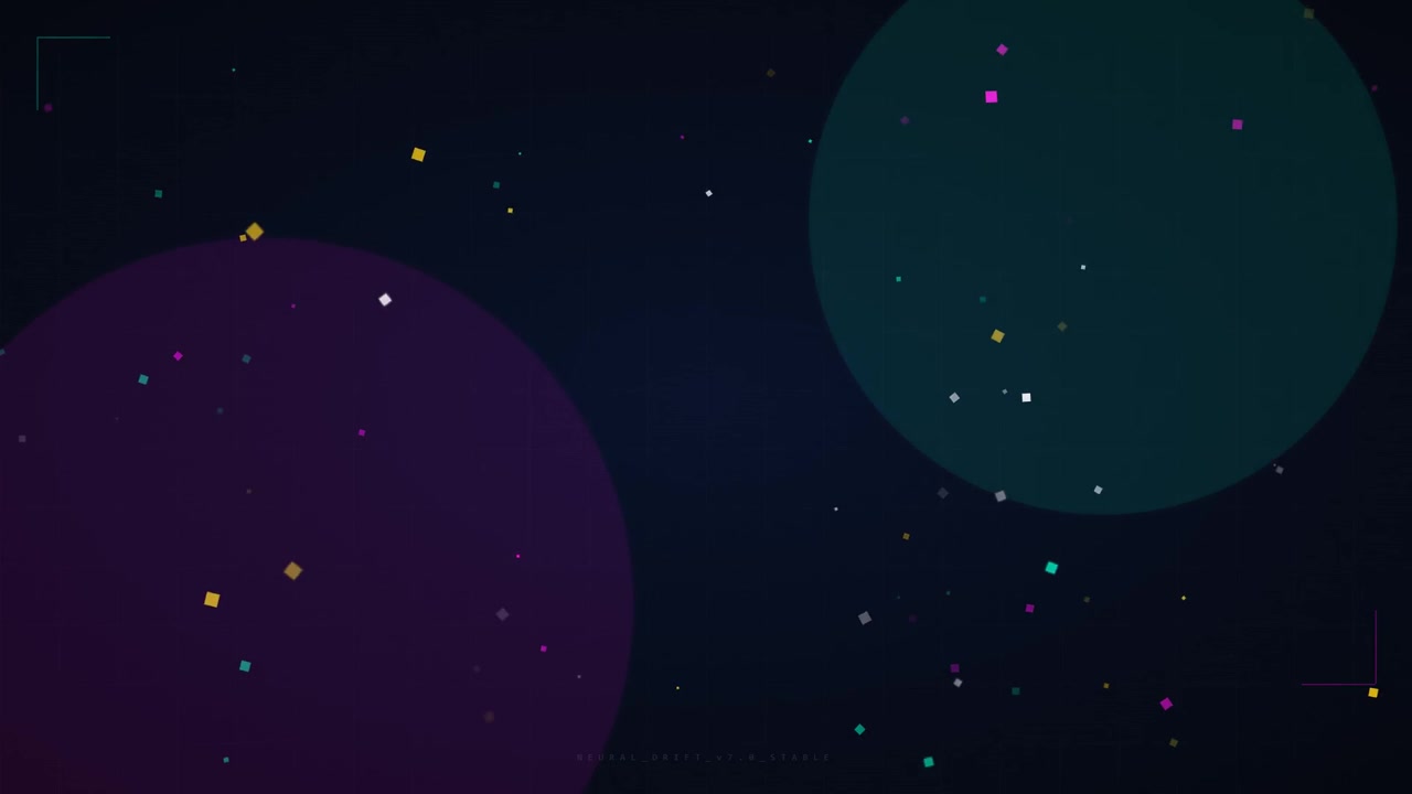 Abstract Motion Graphics with Floating Geometric Particles and Circles