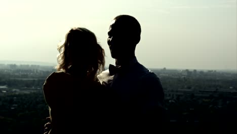 silhouette of two lovers