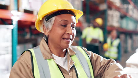 warehouse worker in safety gear