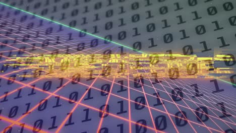 다채로운 그리드와 변화하는 숫자 위에 텍스트 위에 게임의 애니메이션