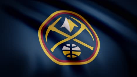 denver nuggets logo on a flag