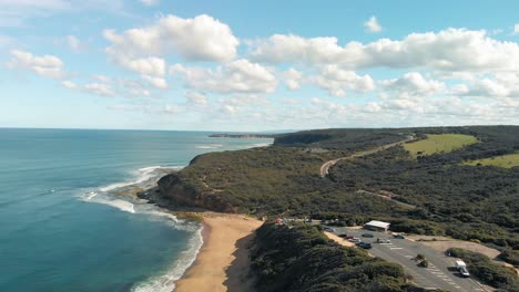 Atemberaubende-Schönheit-Der-Natur-Und-Der-Meeresküste,-Videodreh-Von-Torquay-Bells-Beach,-Victoria,-Australien