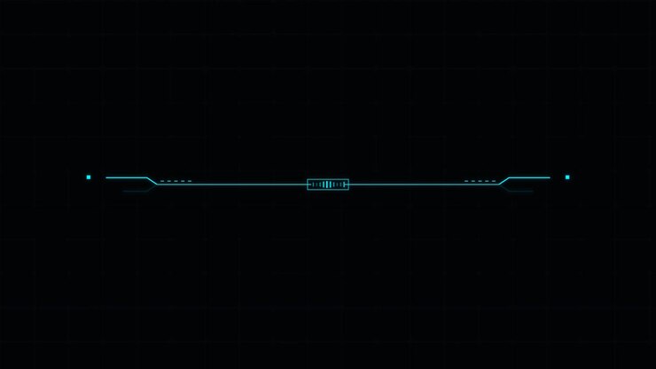 Futuristic Digital HUD Interface Element with Loading Bar