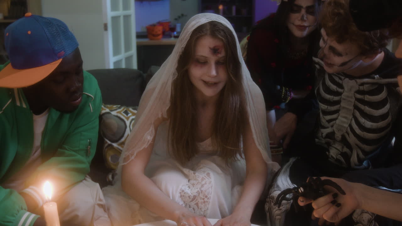 Teenagers at Halloween party use Ouija board to contact spirits