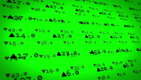 acciones y acciones en fondo verde