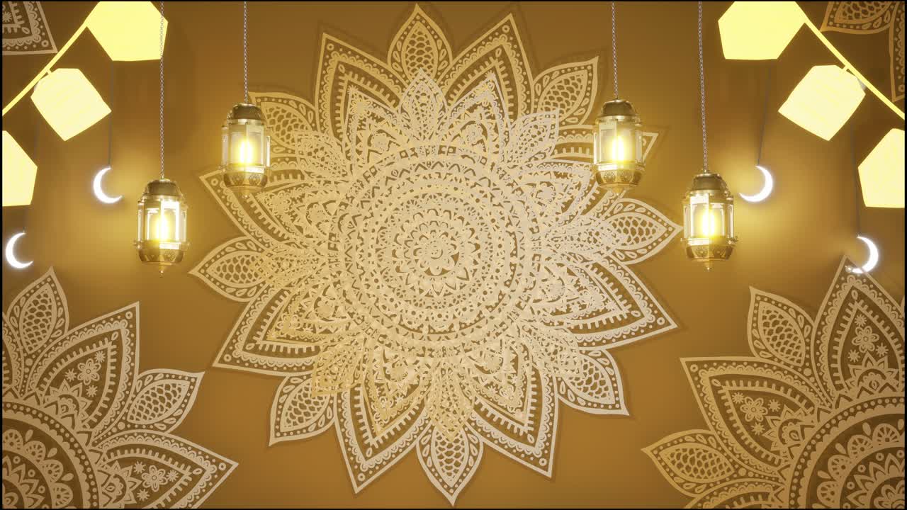 4K Animated Islamic Background With Rotating Mandala Arabic Patterns Mandala, Arabic Pattern And Lantern