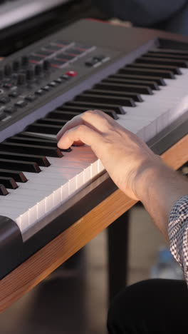 person playing a keyboard