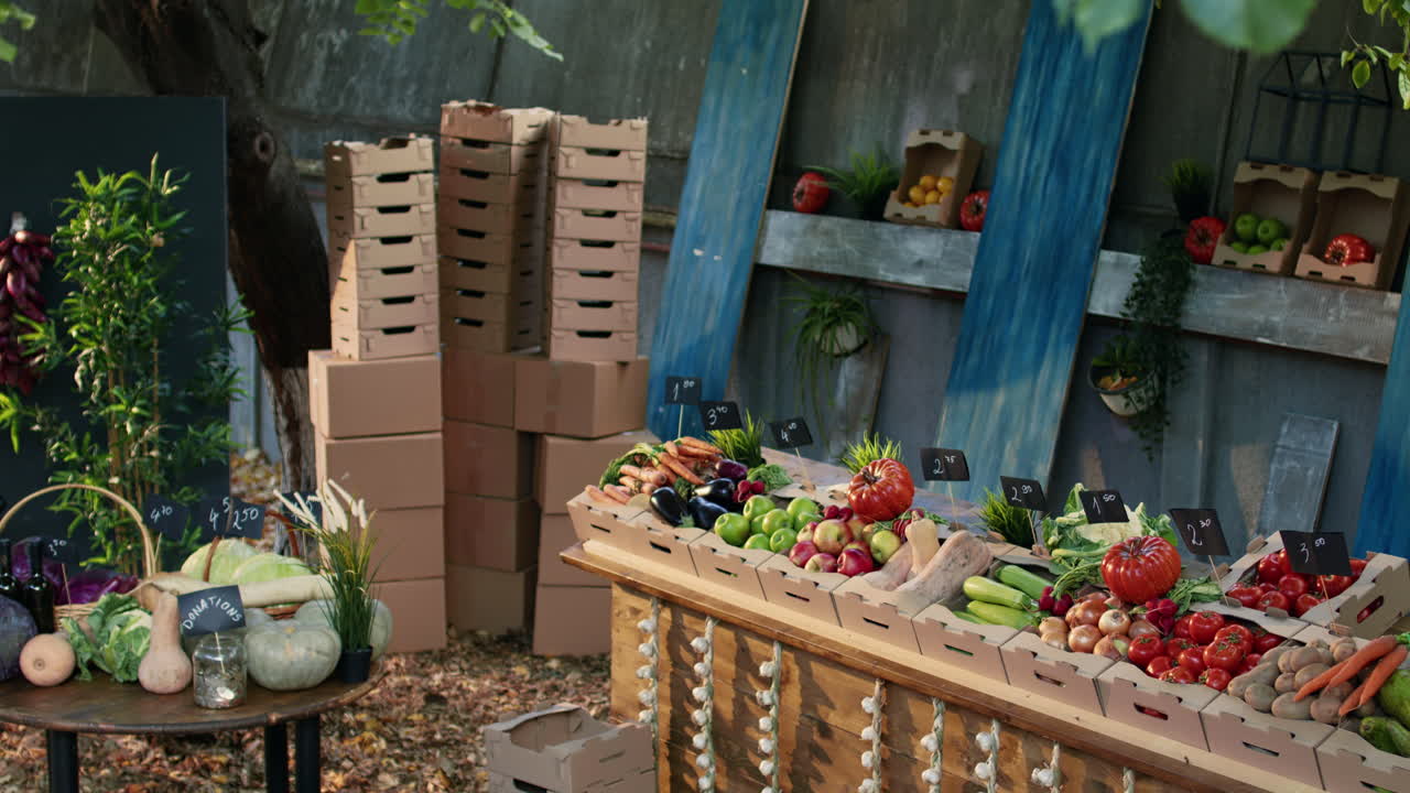 시장에서 신선한 제품