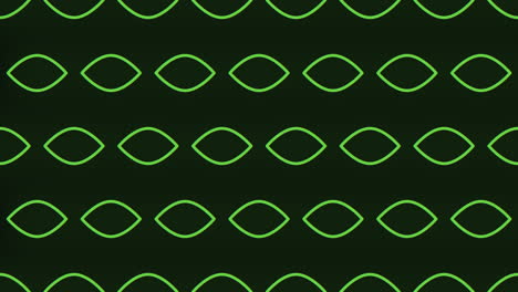 geometric green line pattern diamonds and squares on black