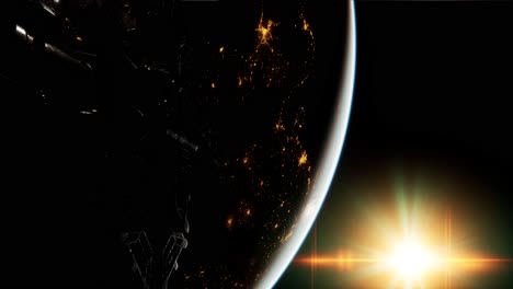 planeta tierra visto desde el iss. hermoso planeta tierra observado desde el espacio.