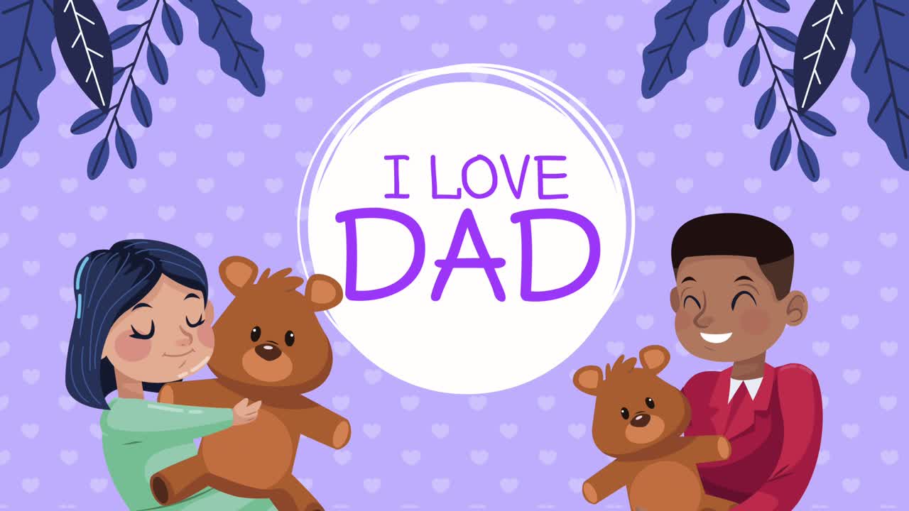 나는 아프로 아빠와 딸과 함께 문자를 좋아하는 아빠